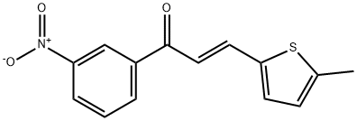 (2E)-3-(5-甲基噻吩-2-基)-1-(3-硝基苯基)丙-2-烯-1-酮 结构式