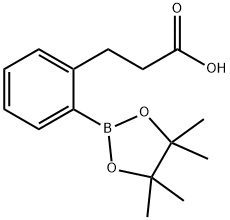 2-(2-羧乙基)苯硼酸频哪醇酯 结构式