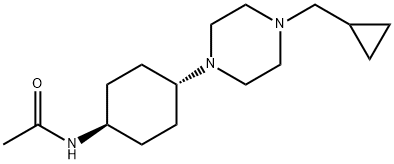 N-((1R,4R)-4-(4-(环丙基甲基)哌嗪-1-基)环己基)乙酰胺 结构式
