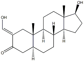 5α-雄甾烷-3-酮,17β-羟基-2-(羟亚甲基)- 结构式