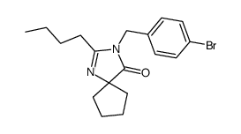 3-(4-溴苄基)-2-丁基-1,3-二氮杂螺[4.4]壬-1-烯-4-酮 结构式