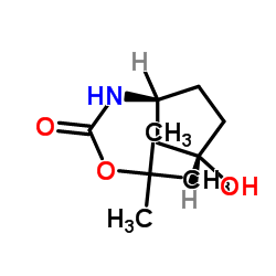 N-[(1S,3S)-3-羟基环戊基]氨基甲酸叔丁酯 结构式