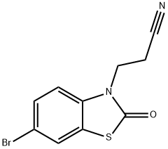 3-(6-溴-2-氧代-1,3-苯并噻唑-3(2H)-基)丙腈 结构式