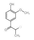 2-氯-1-(4-羟基-3-甲氧基苯基)丙-1-酮 结构式
