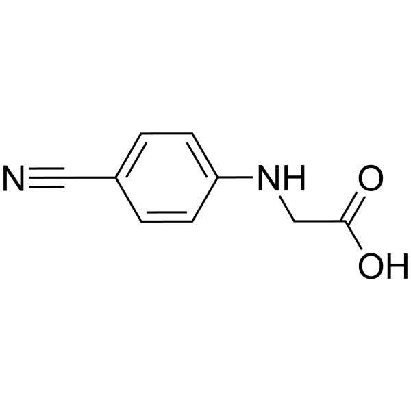 N-(4-氰基苯基)甘氨酸 结构式