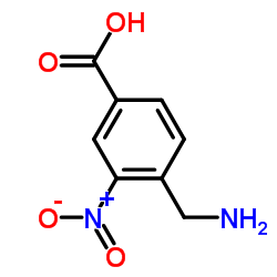 4-氨基甲基-3-硝基苯甲酸 结构式