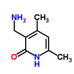 3-(氨基甲基)-4,6-二甲基-2(1H)-吡啶酮 结构式