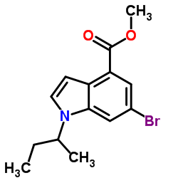6-溴-1-(仲丁基)-1H-吲哚-4-羧酸甲酯 结构式