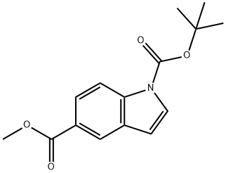 1-叔丁基-5-甲基1H-吲哚-1,5-二羧酸酯 结构式