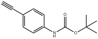 (4-乙炔基苯基)氨基甲酸叔丁酯 结构式