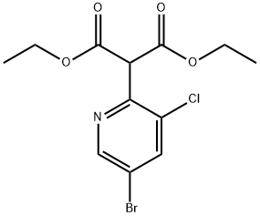 2-(5-溴-3-氯吡啶-2-基)丙二酸二乙酯 结构式