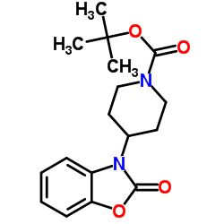 4-(2-氧杂苯并[d]恶唑-3(2H)-基)哌啶-1-甲酸叔丁酯 结构式