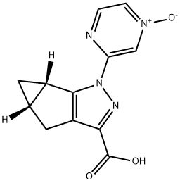 (2S,4S)-9-(4-氧代吡嗪-4-鎓-2-基)-8,9-二氮杂三环[4.3.0.0²]壬-1(6),7-二烯-7-甲酸 结构式