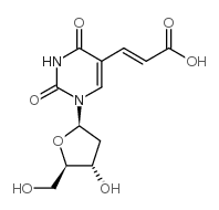 (2E)-3-[1-(2-脱氧-BETA-D-赤式戊呋喃糖基)-1,2,3,4-四氢-2,4-二氧代-5-嘧啶基]-2-丙烯酸 结构式