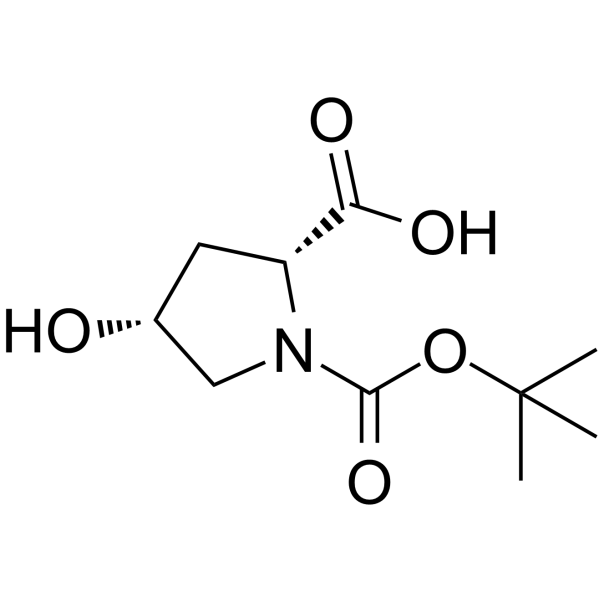 N-Boc-顺式-4-羟基-D-脯氨酸 结构式