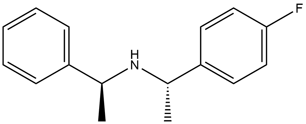 N-((S)-1-(4-氟苯基)乙基)-(S)-苯乙胺 结构式