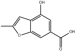 4-羟基-2-甲基苯并呋喃-6-羧酸 结构式