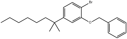 1-溴-4-(1,1-二甲基庚基)-2-(苯基甲氧基)-苯 结构式