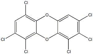 1,3,4,6,7,8-六氯二苯并对二噁英 结构式