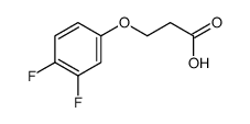 3-(3,4-二氟苯氧基)丙酸 结构式