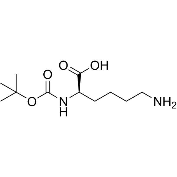 N-(叔丁氧羰基)-D-赖氨酸 结构式