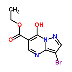 3-溴-7-羟基吡唑并[1,5-a]嘧啶-6-羧酸乙酯 结构式