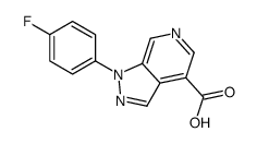 1-(4-氟苯基)-1H吡唑并[3,4-c]吡啶-4-羧酸 结构式