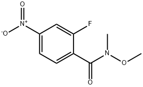 2-氟-N-甲氧基-N-甲基-4-硝基苯甲酰胺 结构式