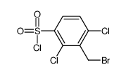 3-(溴甲基)-2,4-二氯苯-1-磺酰氯 结构式
