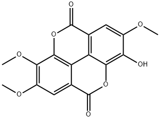 3,3',4'-三-O-甲基鞣花酸 结构式