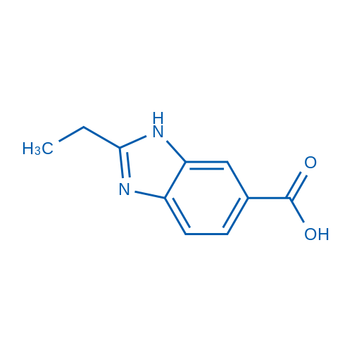 2-乙基-1H-苯并[d]咪唑-6-羧酸 结构式