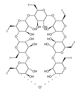 七-6-碘-6-脱氧-Β-环糊精 结构式