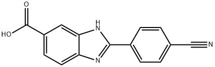 2-(4-氰基苯基)-1H-苯并[D]咪唑-5-羧酸 结构式