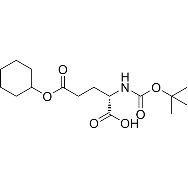 N-Boc-L-谷氨酸5-环己基酯 结构式