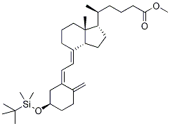 (3Β,5Z,7E)-3-(TERT-BUTYLDIMETHYLSILULOXY)-9,10-SECOCHOLA05,7,10(19)-TRIENE-24-CARBOXYLIC ACID METHYL ESTER 结构式