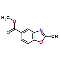 2-甲基-1,3-苯并噁唑-5-羧酸甲酯 结构式