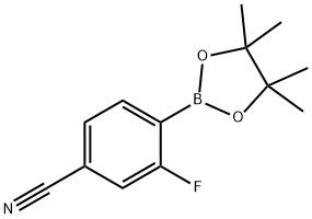 2-氟-4-氰基苯硼酸频哪醇酯 结构式