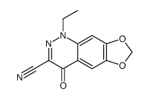 1-乙基-1,4-二氢-4-氧代[1,3]二氧杂环[4,5-g]噌啉-3-甲腈 结构式