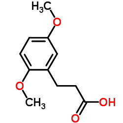 3-(2,5-二甲氧基苯基)丙酸 结构式