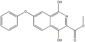 1,4-二羟基-7-苯氧基异喹啉-3-羧酸甲酯 结构式