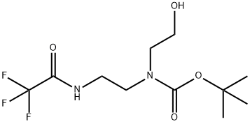 (2-羟乙基)(2-(2,2,2-三氟乙酰胺基)乙基)氨基甲酸叔丁酯 结构式