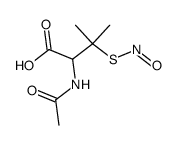 N-乙酰基-3-(硫代亚硝基)-DL-缬氨酸 结构式