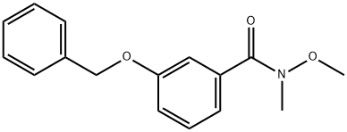 3-(苄氧基)-N-甲氧基-N-甲基苯甲酰胺 结构式