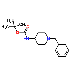 1-苄基-4-(Boc-氨基)哌啶 结构式