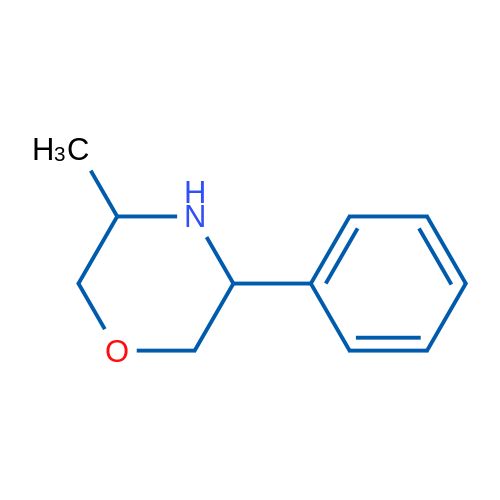 3-甲基-5-苯基吗啉 结构式