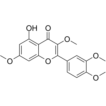 栎精-3,7,3’,4’-四甲醚 结构式