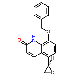 5-(2R)-2-环氧乙烷基-8-苄氧基-2(1H)-喹啉酮 结构式
