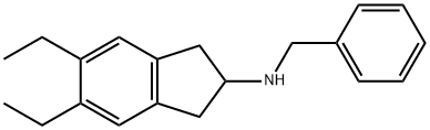 N-苄基-5,6-二乙基-2,3-二氢-1H-茚-2-胺 结构式