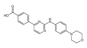 4-(2-(4-吗啉苯基氨基)嘧啶-4-基)苯甲酸 结构式