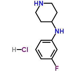 4-(3-氟苯氨基)-哌啶盐酸盐 结构式